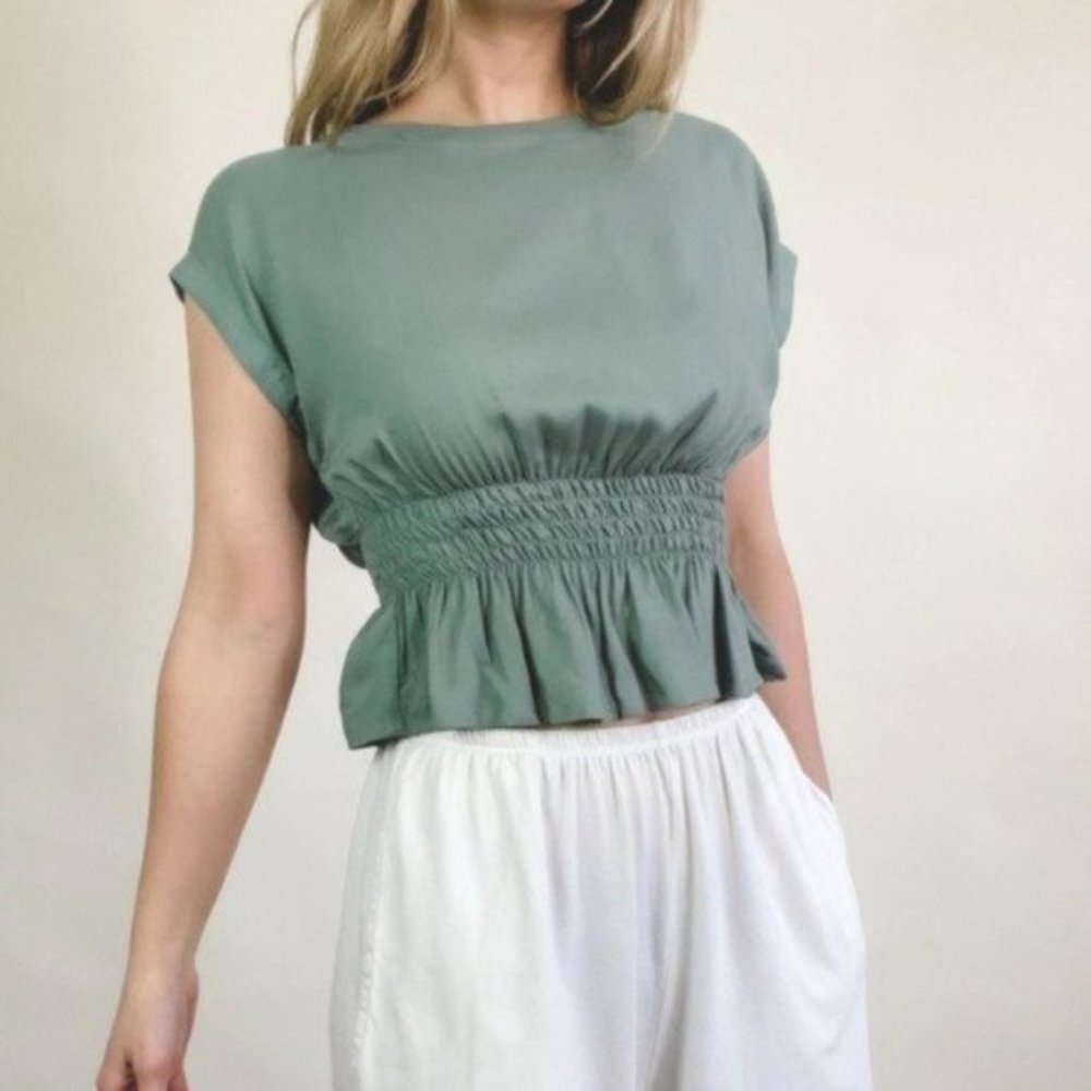 NWT tonlé Sage Green Top